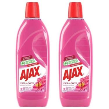 Imagem de Kit 2 Limpador Ajax Festa Das Flores Bouquet De Flores 1 Litro