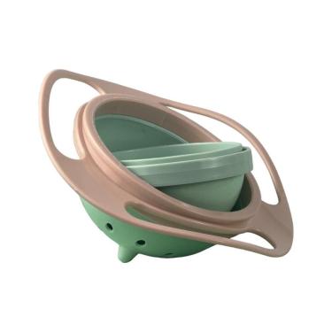 Imagem de Prato Mágico Infantil Bebê Giratório 360º Alimento Não Cai