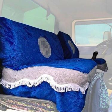 Imagem de Capa De Banco Chinil Emblema Caminhão Cargo Sofá Cama - Olímpia Pesado