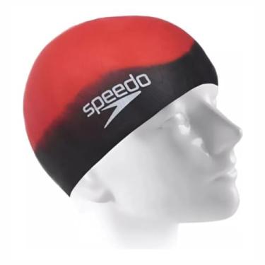 Imagem de Touca de Natação Speedo Wave Cap - Vermelho/Preto