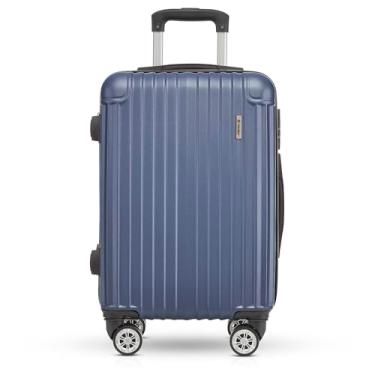 Imagem de Mala de Viagem Holysun, Rígida, 4 Rodas Giratórias (Azul, Pequeno)