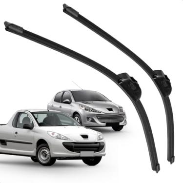 Imagem de Par Palheta Dianteira Limpadora De Para Brisa Peugeot 207 Sw Sedan Hoggar 2008 De Silicone