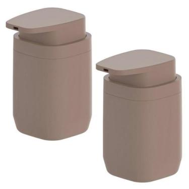 Imagem de 2X Dispenser Saboneteira Sabonete Liquido Ou Aura Marrom