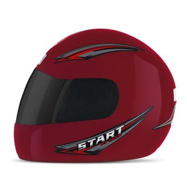 Imagem de Capacete Fechado Moto Mixs Start Viseira Fumê Masculino Feminino Segur