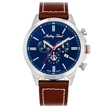 Imagem de Mathey-Tissot Relógio masculino Field Scout MTWG3001101 de quartzo suíço, Marrom escuro, 22MM, Mathey Tissot Field Scout Collection Chronograph Watch