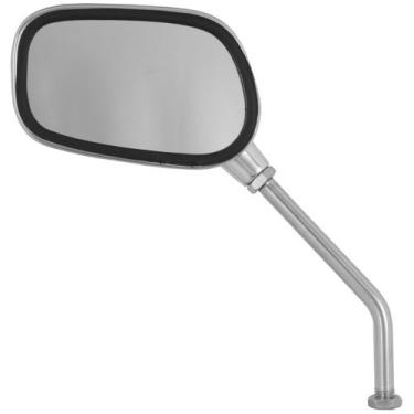 Imagem de Espelho Retrovisor Cromo Forte Esportivo Oval Yamaha, CROMADO - LADO D