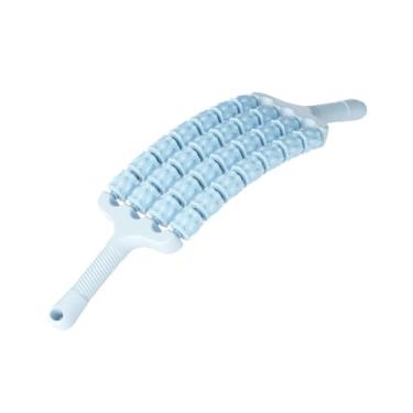 Imagem de Colaxi Bastões de massagem com rolo, ferramenta de massagem portátil, cabo antiderrapante, bastões de multiuso para relaxamento muscular e treinamento, Azul