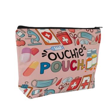 Imagem de ZOCIGIFTS Bolsa de armazenamento de medicamentos com diabetes, bolsa de medicamentos e designs de suprimentos médicos, capas com zíper de lona branca, funcionalidade multiuso (presente para