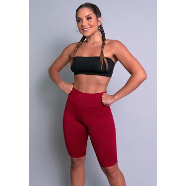 Imagem de Bermuda Suplex Cintura Alta Fitness Feminino Mvb Modas-Feminino