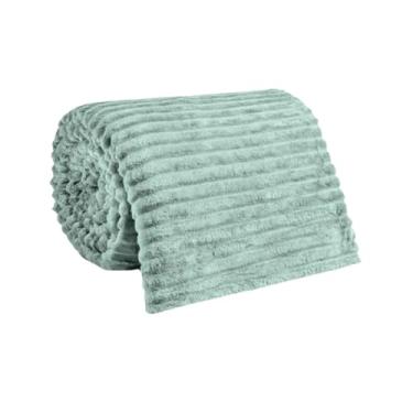 Imagem de Manta Casal Canelada Aveludada Soft 2,00x1,80 Microfibra Antialérgica Poliéster Toque Macio Lavável Diversas Cores