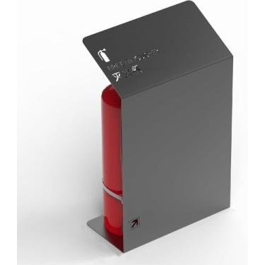 Imagem de Armário De Decoração De Extintor De Incêndio, Suporte De Extintor De Incêndio De Chão, Suporte De Montagem De Extintor De Incêndio, Estojo De Extintor, Black, Size M