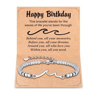Imagem de RAYSTAR Pulseira Through The Waves of Life, presente de aniversário para mulheres