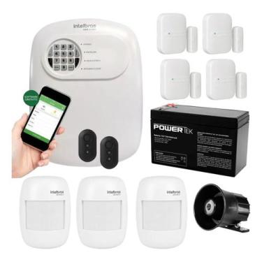 Imagem de Kit Alarme Intelbras ANM 24 NET Híbrido Central App, Sensores Sem Fio 