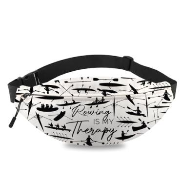 Imagem de MEIKIUP Bolsa tiracolo para remo e treinador de tripulação para presente da equipe Remo Is My Therapy Gift Masters Rowers, Remo WB, Moderno