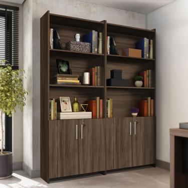 Imagem de Armario Multiuso Para Escritório Duplo Com Chave Notável Móveis Nogal