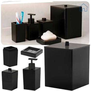 Imagem de Kit Organização Completa Banheiro Lavabo Escritório Casa Empresa Acabamento Brilhante Material Reforçado Resistente Praticidade e Elegância