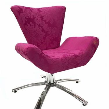 Imagem de Poltrona Giratória Elegance 01 Pink - Sua Casa Decor