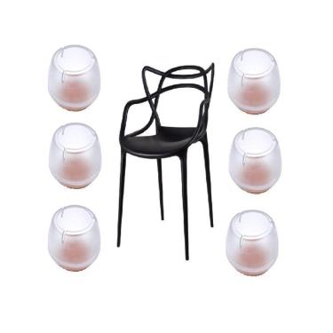 Imagem de Kit 8 Ponteiras Com Feltro 12Mm - 16Mm Silicone Pé Moveis