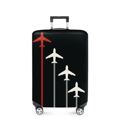 Imagem de ANNA QUEEN Capa divertida para mala, protetor de mala, capa de viagem para bagagem de 45 a 81 cm, acessórios de viagem de elastano extensível e lavável, #15, M(fits 22-25Inch suitcase)