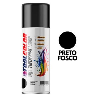 Imagem de Tinta Spray Uso Geral Tool Color 400ml .250g, Preto Fosco