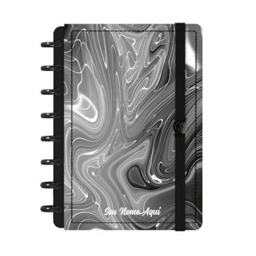 Imagem de Caderno de Disco Inteligente Personalizado Iscool P Lírico Abstrato Abyssal Flow Preto