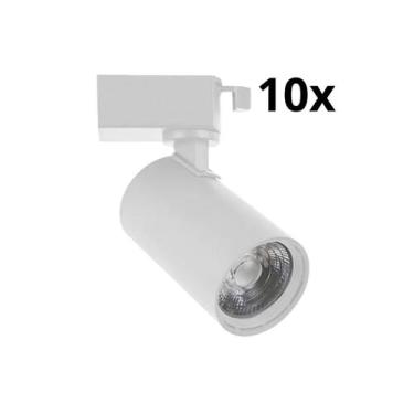 Imagem de Kit 10 black & decker spot led trilho 10w 2700k branco - BLACK&DECKER