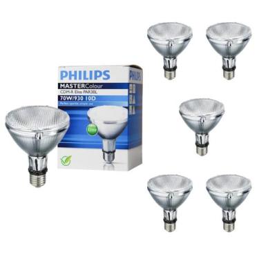 Imagem de 6 Lâmpada Vapor Metál 70w E27 3000k PAR30 Bivolt Philips