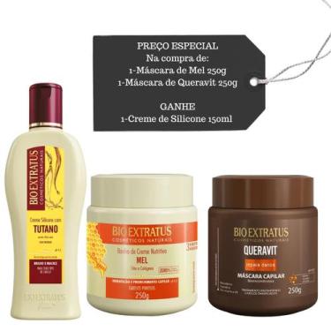 Imagem de Cronograma Bio Extratus Mel e Queravit 250g e Creme Silicone