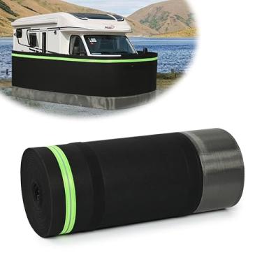 Imagem de Rodapé para trailer, saia para trailer, saia para trailer, com malha de ferro inferior, exterior de rodapé de casa móvel para trailer, jardim, quintal, 5ª roda (0,8 x 20 m)