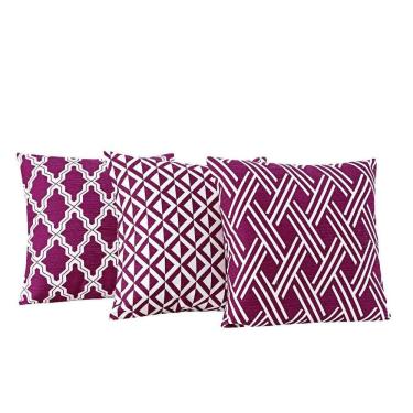 Imagem de Almofadas Trio Retangular 3 Peças Roxo