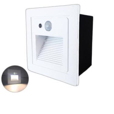 Imagem de Kit 5 Balizador Embutido Sensor De Presença Parede Led Lup73