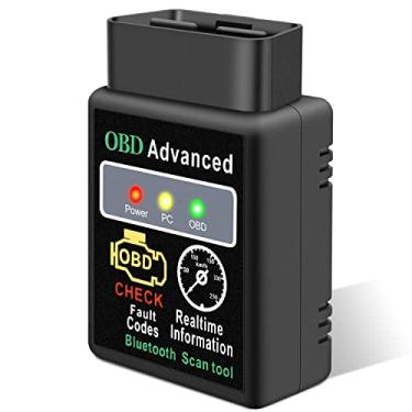 Imagem de Friencity Adaptador de scanner OBD2 Bluetooth, leitor de código de diagnóstico sem fio OBD II ferramenta de digitalização e verificação clara da luz do motor do carro, compatível com