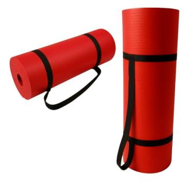 Imagem de Tapete Yoga MatConfortável Grosso Colchonete Tatame Exercício em Casa(Vermelho)