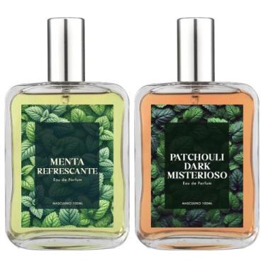 Imagem de Kit Perfume Masc. Menta E Patchouli Dark Misterioso 100Ml - Essência D