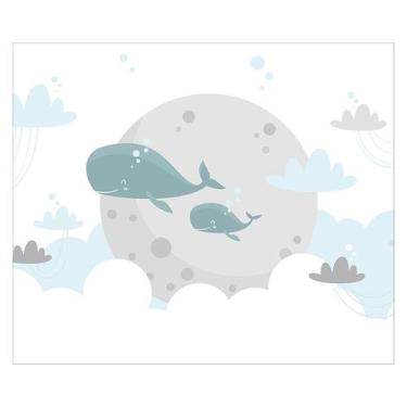 Imagem de Papel de Parede Adesivo Infantil Baleia Bebe Quarto - 527pcm - Allodi