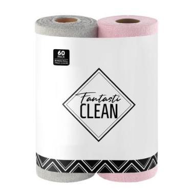 Imagem de Rolo de pano de limpeza Fantasticlean Microfiber, pacote com 60 x 30 c