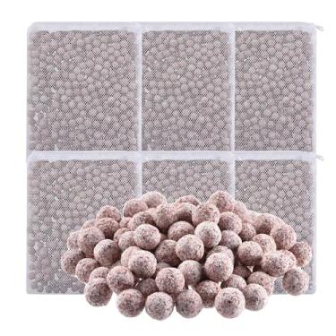 Imagem de JIHAQUA Anéis de filtro de cerâmica para aquário, biológica bola de cerâmica para água doce, tanque de peixes marinhos, filtro de vasilha, lagoa de carpas (vinho, 2,7 kg)