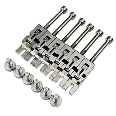 Imagem de Kaynes Selim trancado de aço inoxidável - Selas e parafusos de ponte Tremolo Systyem de travamento duplo para acessórios de substituição de guitarra elétrica Floyd Rose