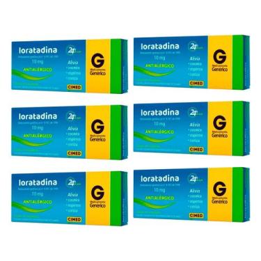 Imagem de Kit C/ 6 Loratadina 10mg 12 Comprimidos - CIMED