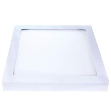 Imagem de Plafon Painel de Led Avant Alu 24W Amarelo 3000K 1680 Lúmens Quadrado de Sobrepor 30x30cm Bivolt