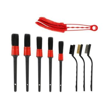 Imagem de Conjunto De Limpeza De Ventilações De Couro 9PCS Ferramentas De Detalh