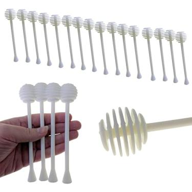 Imagem de Kit Pegador de Mel Colher Dosadora Plástico Utensílio para Servir Pega Mel (4 KITS = 16 PEGADORES DE MEL)