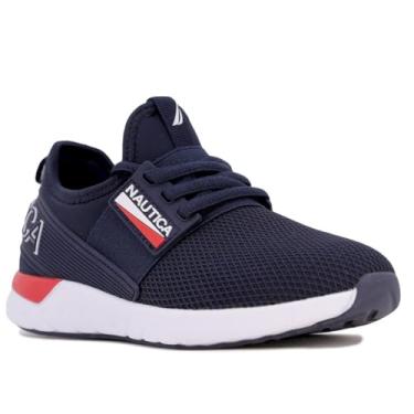 Imagem de Nautica Kids Girls-Boys Sneaker Comfortable Running Shoes-Nuray Saga-Navy Mesh Red -13