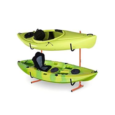 Imagem de Garvee Rack de armazenamento de caiaque, suporte de caiaque resistente para armazenamento interno e externo, suporte de caiaque independente para caiaques, canoas, prancha de surf, armazenamento de