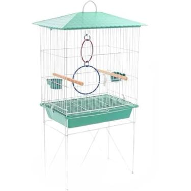 Imagem de Gaiola Viveiro Calopsita Com Bandejas Laterais C/Pé Grande AgapóRnis Aves Mansas Duplex/Triplex(VVEIRO STAR - TIFFANY)