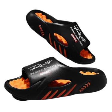 Imagem de Sandálias de Praia, Piscina, Ar Livre - Casual Masculinas Mrs Hui (Preto, BR, Adulto, Numérico, 38)