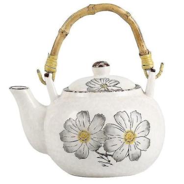 Imagem de Xícaras de chá de cafépresenteconjunto de chá de cerâmica bule portáti