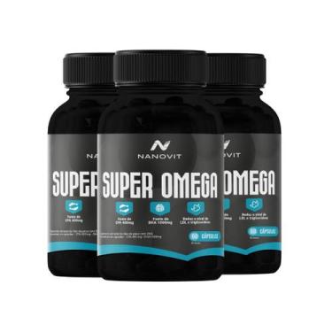 Imagem de Vitamina Ômega 3 Óleo de Peixe  Super Concentrado 1000mg - DHA 400mg E