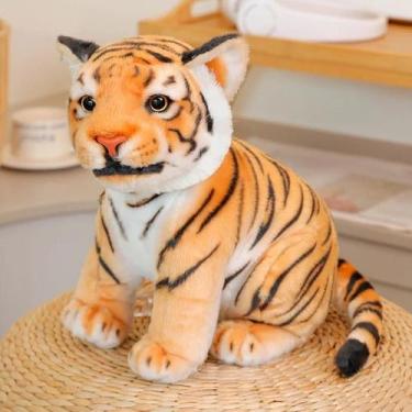 Imagem de Boneco De Pelúcia De Tigre Simulado Realista De 20-30cm, Brinquedo De 