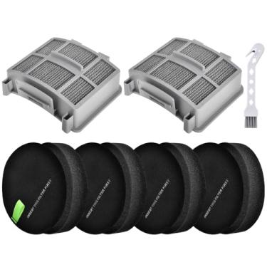 Imagem de Erinice Substituição de filtro 3418 para aspirador de pó de elevação Bissell SurfaceSense Allergen Pet 3415 3402 3409 3774F 3774 3775 3404 peças, 2 motores de poste + 4 filtros de espuma e feltro